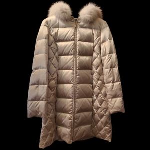 Gorgeous Cream Fur Trim Coat